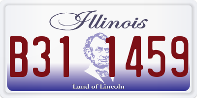 IL license plate B311459