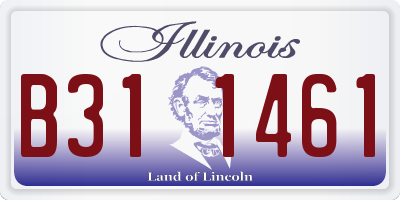 IL license plate B311461