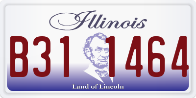 IL license plate B311464