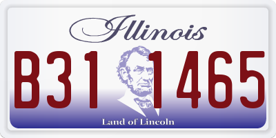 IL license plate B311465