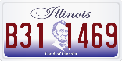 IL license plate B311469