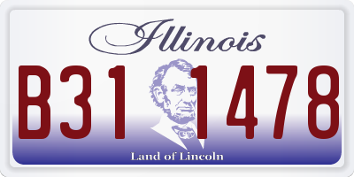IL license plate B311478