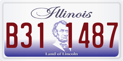 IL license plate B311487