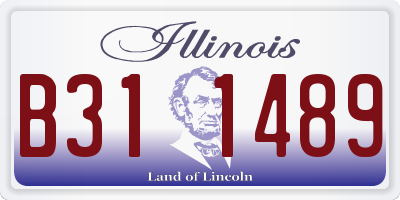 IL license plate B311489