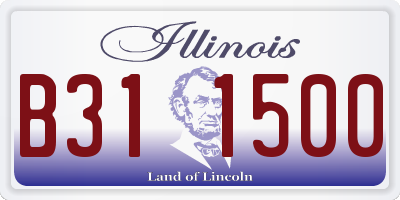 IL license plate B311500
