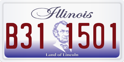 IL license plate B311501