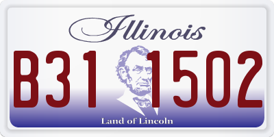 IL license plate B311502