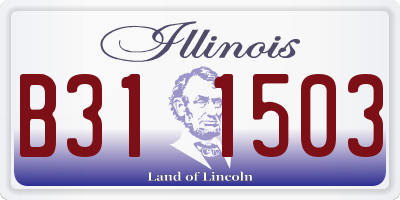 IL license plate B311503
