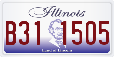 IL license plate B311505