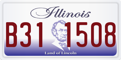 IL license plate B311508