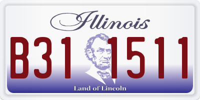 IL license plate B311511