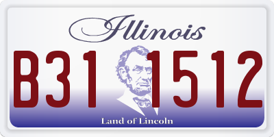 IL license plate B311512