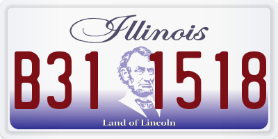 IL license plate B311518
