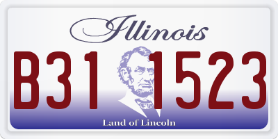 IL license plate B311523