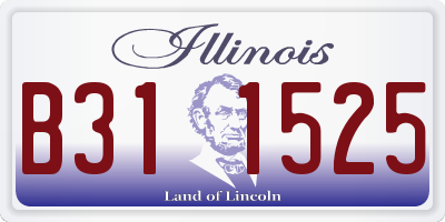 IL license plate B311525