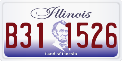 IL license plate B311526