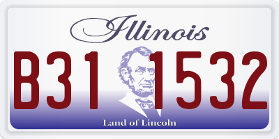 IL license plate B311532