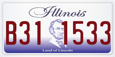 IL license plate B311533
