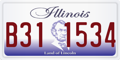 IL license plate B311534