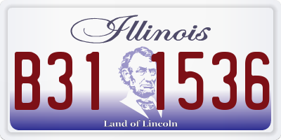 IL license plate B311536
