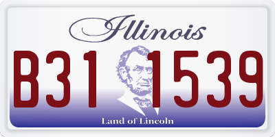 IL license plate B311539
