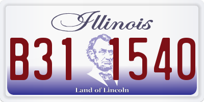 IL license plate B311540