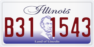 IL license plate B311543