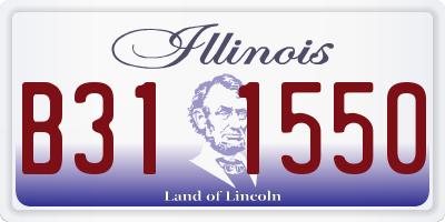 IL license plate B311550