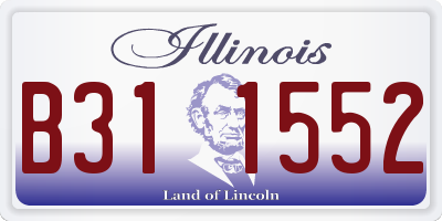 IL license plate B311552