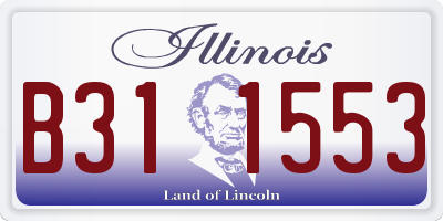 IL license plate B311553