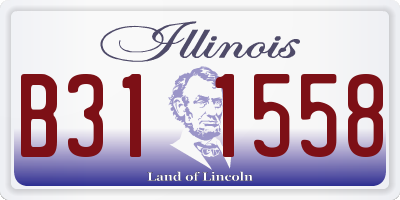 IL license plate B311558