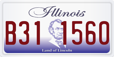 IL license plate B311560
