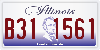 IL license plate B311561