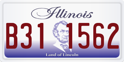 IL license plate B311562