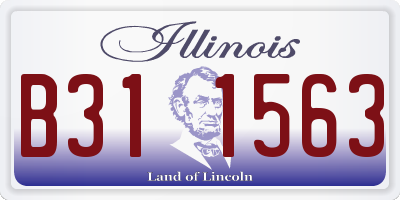 IL license plate B311563