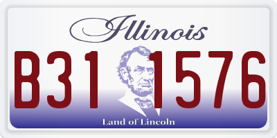 IL license plate B311576