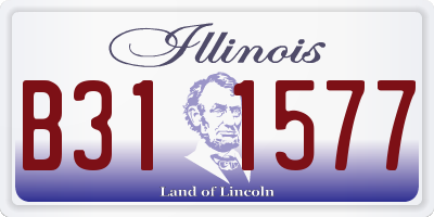 IL license plate B311577