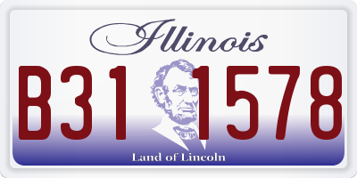 IL license plate B311578