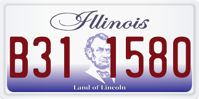 IL license plate B311580