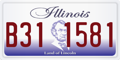 IL license plate B311581