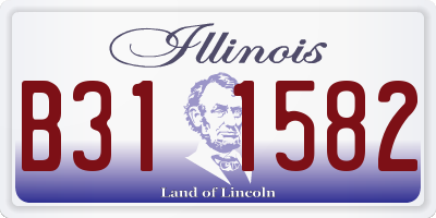 IL license plate B311582