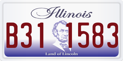 IL license plate B311583