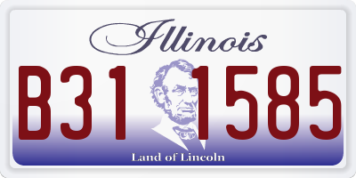 IL license plate B311585
