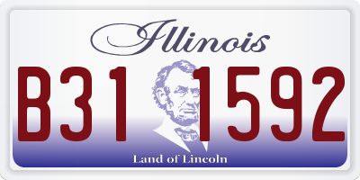 IL license plate B311592