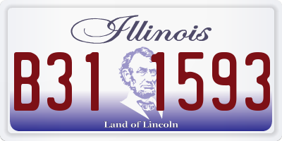 IL license plate B311593
