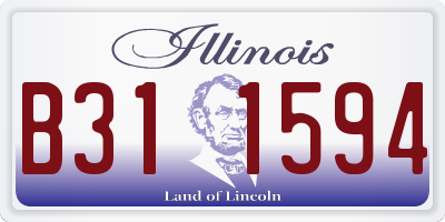 IL license plate B311594