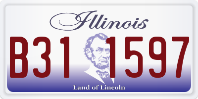 IL license plate B311597
