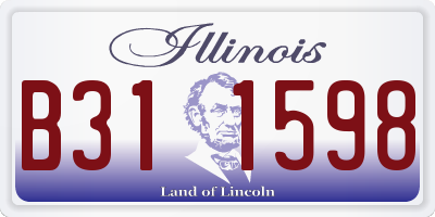 IL license plate B311598