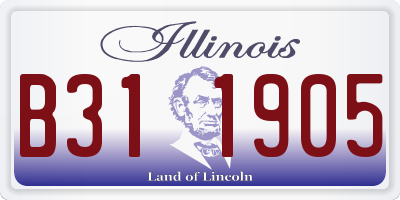 IL license plate B311905