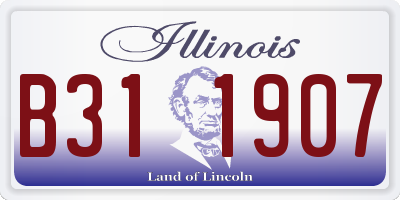 IL license plate B311907